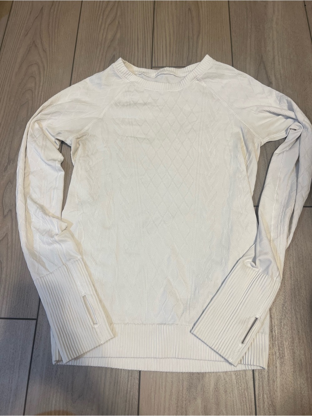 lululemon athletica White Long Sleeve Knit Top